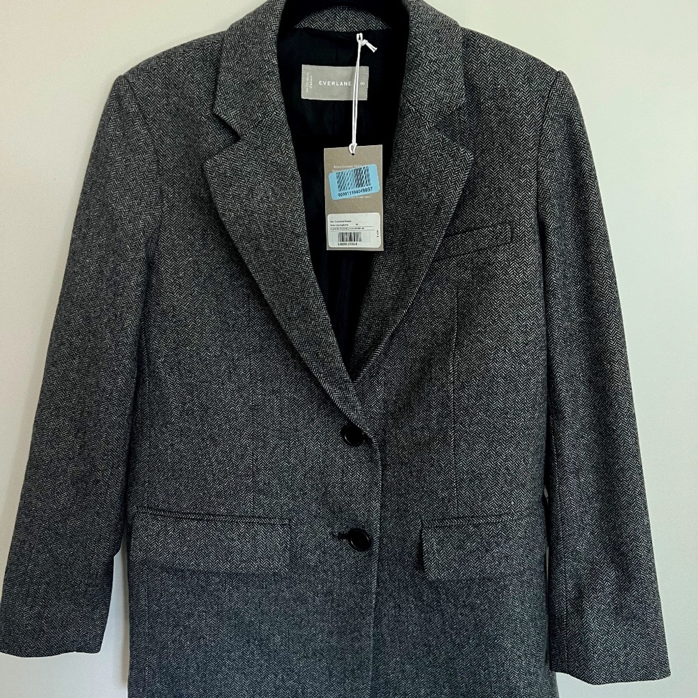 EVERLANE The Oversized Blazer in Grey Herringbone
